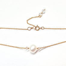 Load image into Gallery viewer, Pearl_choker_gold_filled with back stone
