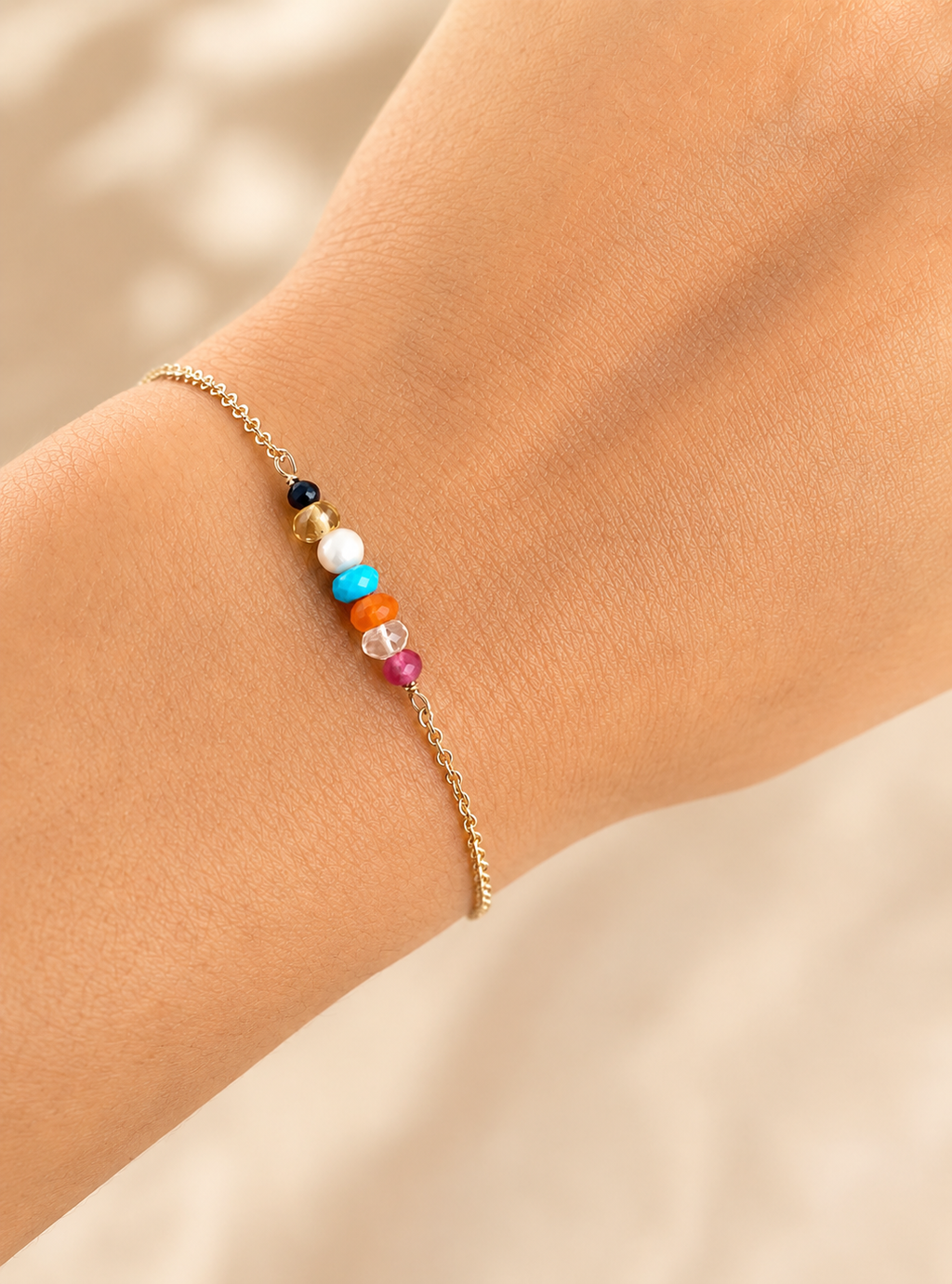 Pregnancy & Protection Crystal Bracelet gold filled
