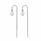 Single Pearl Earrings