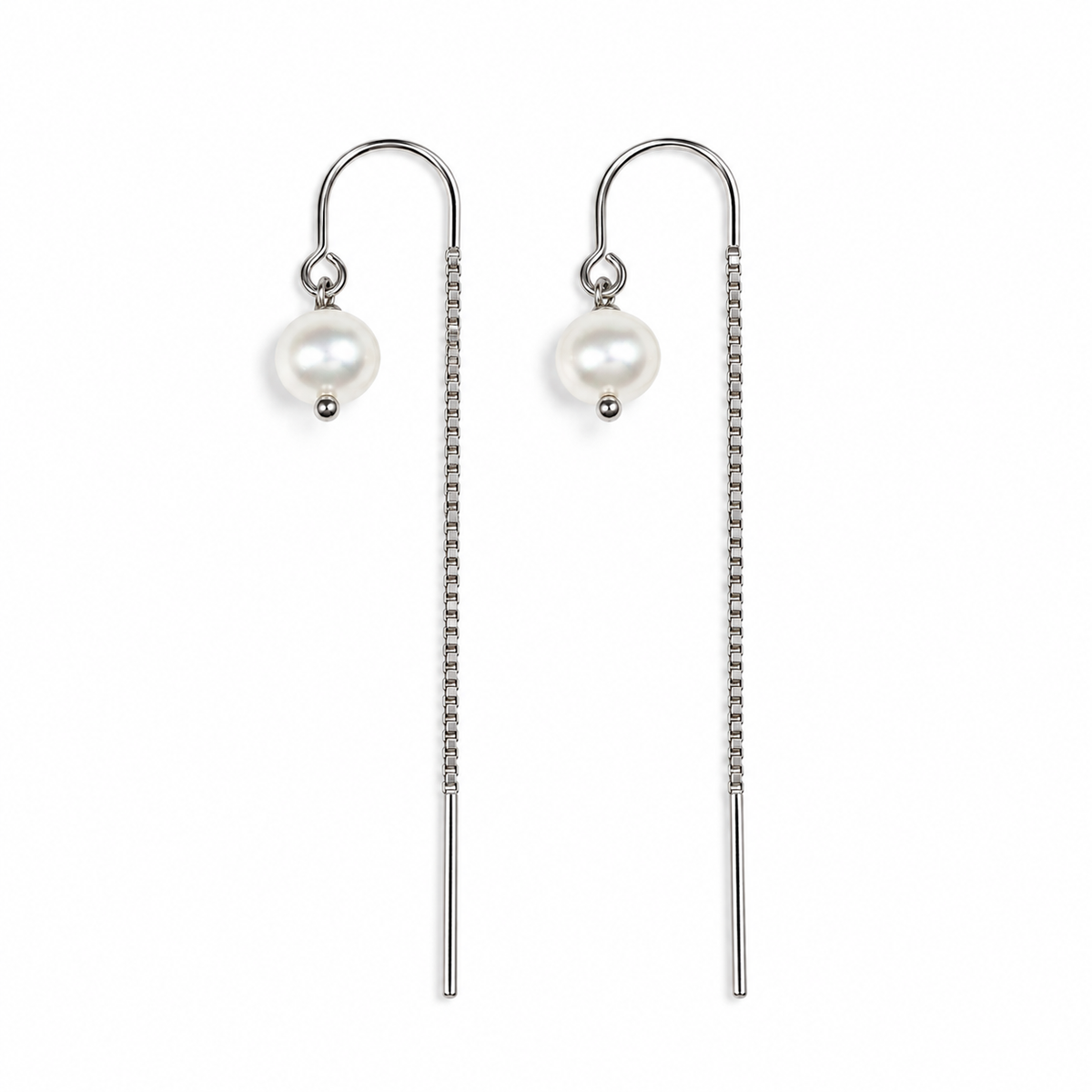 Single Pearl Earrings