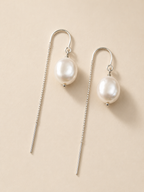 The Smooth Baroque Pearl Threader Earrings