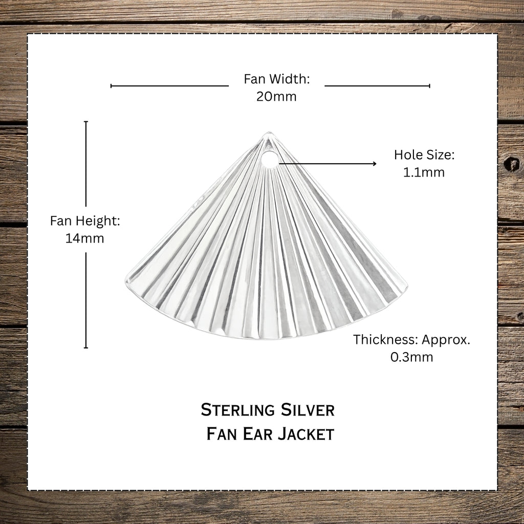 Sterling Silver Fan Ear Jacket