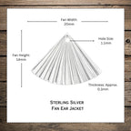 Sterling Silver Fan Ear Jacket