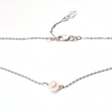 Load image into Gallery viewer, Sterling silver single pearl choker
