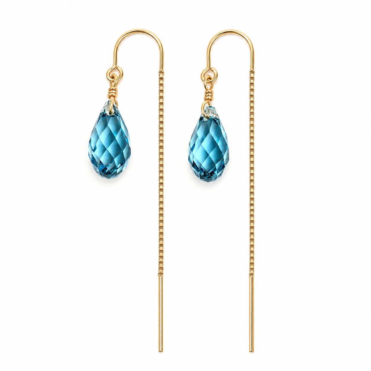 Swarovski Crystal Droplet Threader Earrings