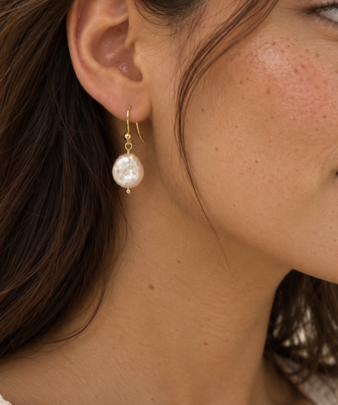 Coin Pearl Earrings