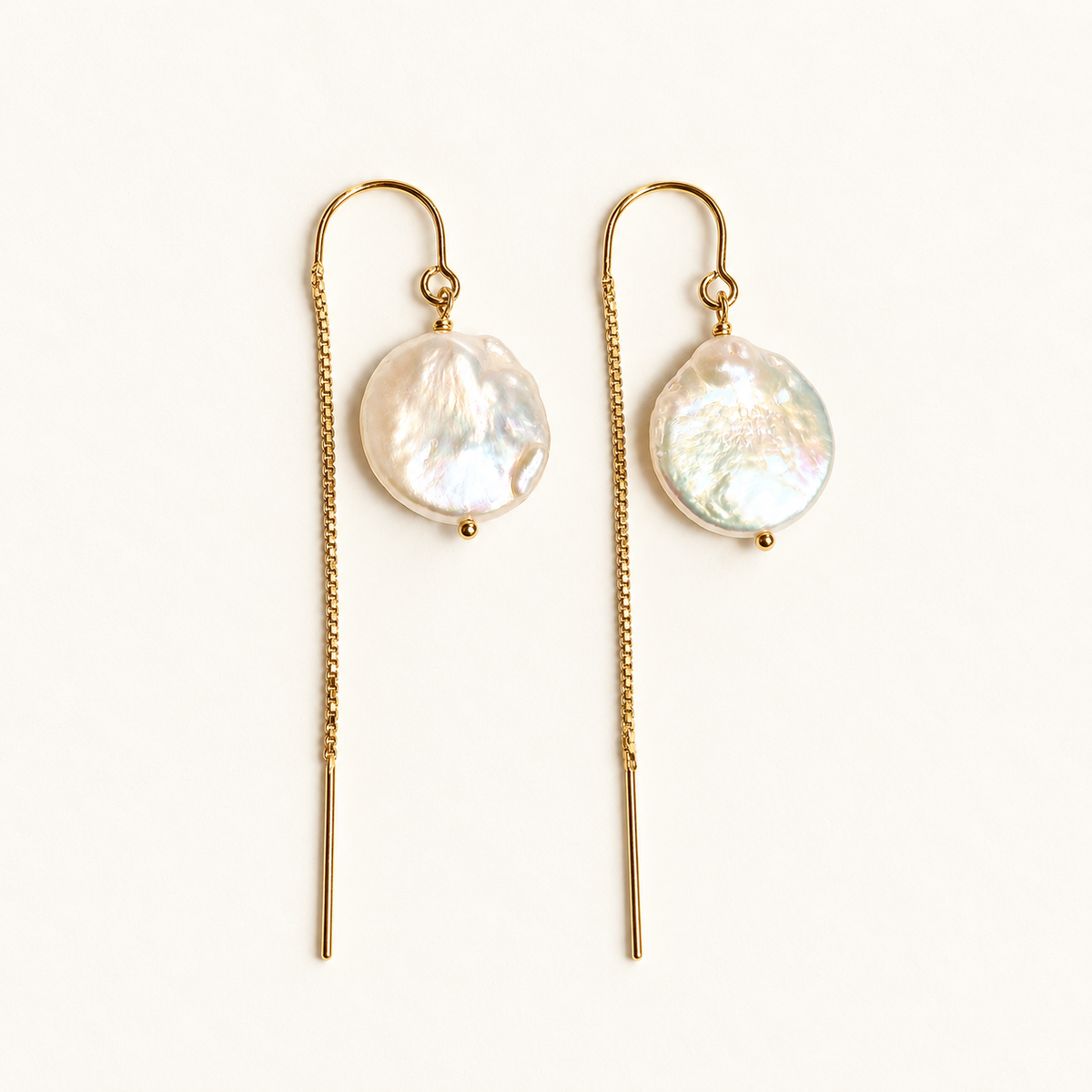 Coin Pearl Earrings