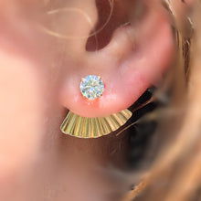 Load image into Gallery viewer, Secret Fan Ear Jacket stud earrings
