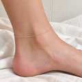 gold filled cable chain anklet