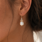 Melissa Baroque Pearl Drop & Swarovski Sparkle Earrings