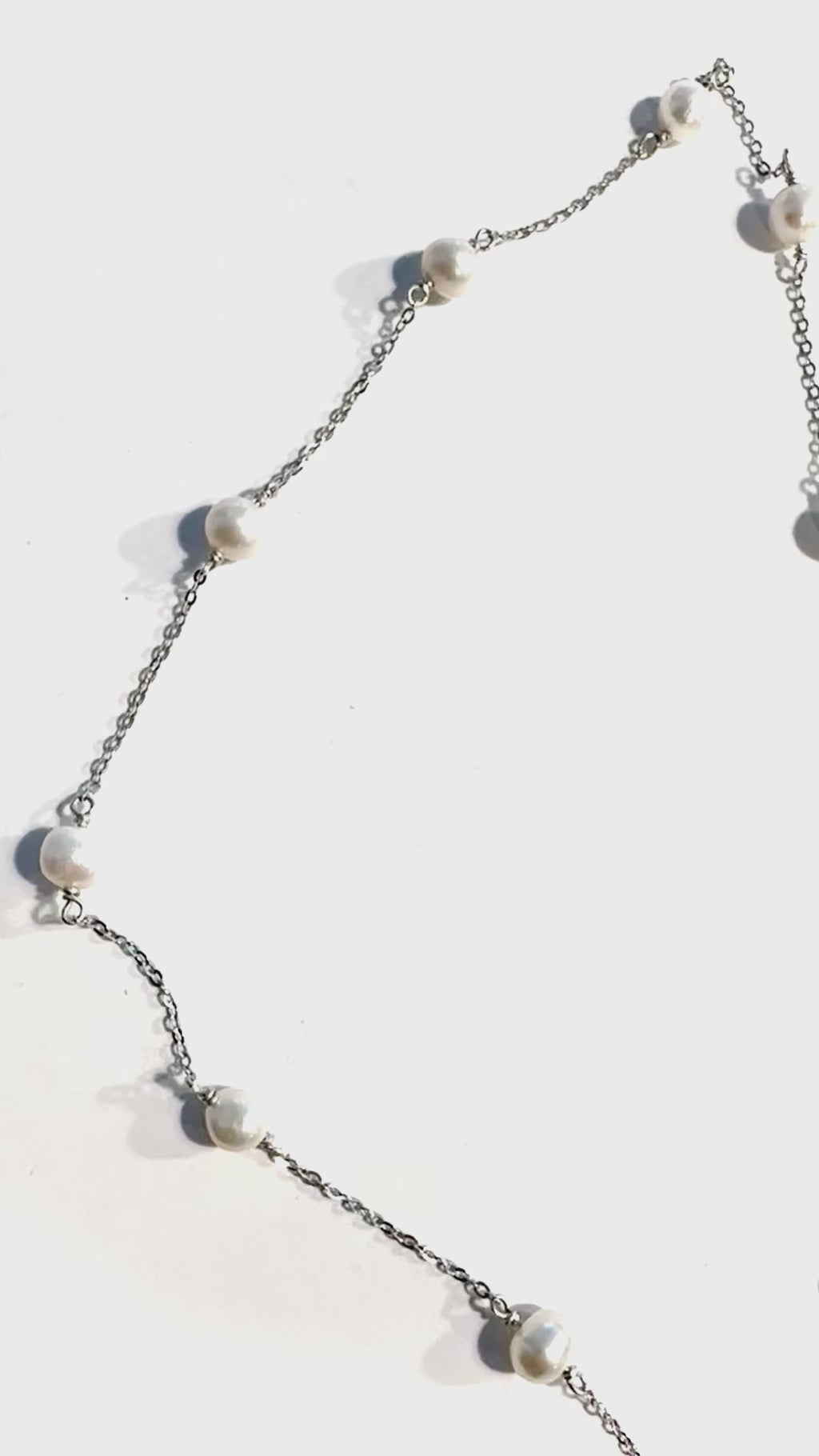 The Jillian Pearl Spacer Necklace with Optional Back Drop