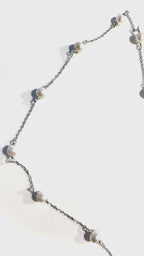 The Jillian Pearl Spacer Necklace with Optional Back Drop