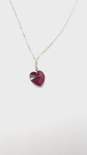 Load and play video in Gallery viewer, Red Heart swarovski drop necklace
