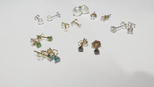 Load and play video in Gallery viewer, 14K GF Swarovski emerald green stud earrings
