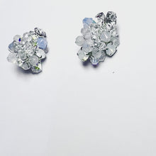Load and play video in Gallery viewer, Opal Moonstone cluster stud earrings
