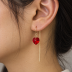 red_heart_gold_threader_earring