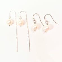Load image into Gallery viewer, Single Pearl earrings
