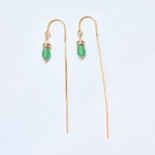 Load image into Gallery viewer, Jade dainty earrings
