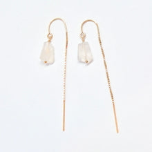 Load image into Gallery viewer, Moonstone thread earrings
