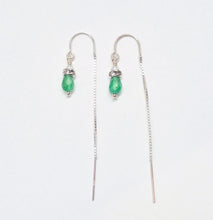 Load image into Gallery viewer, Jade dainty earrings
