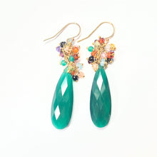 Load image into Gallery viewer, Emerald Green Festival earrings
