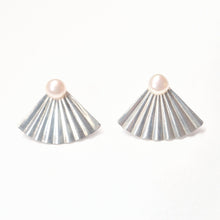 Load image into Gallery viewer, Freshwater pearl button mini stud earrings
