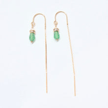 Load image into Gallery viewer, Jade dainty earrings
