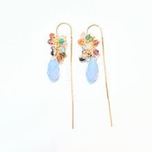 Load image into Gallery viewer, Crystal Droplet Festival Threader earrings

