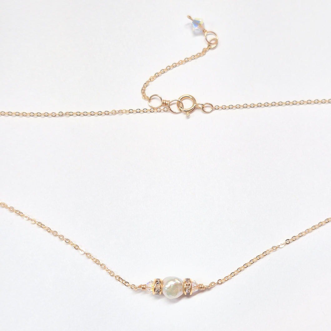 Keshi Pearl choker necklace