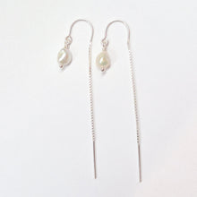 Load image into Gallery viewer, Keshi Pearl threader earrings
