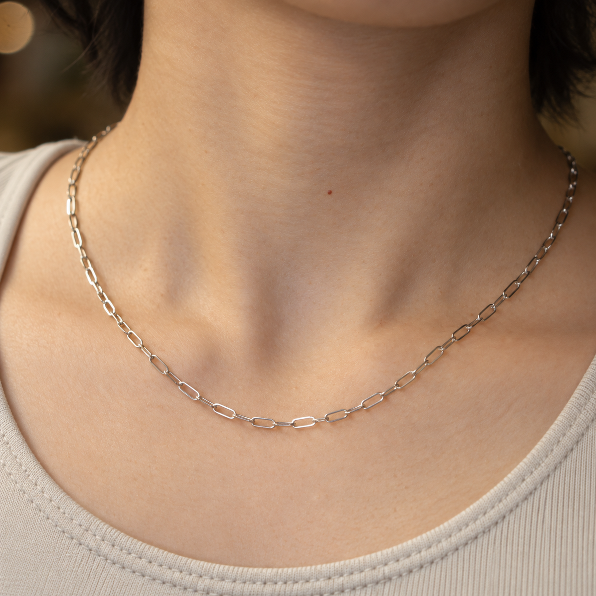 sterling silver_Paperclip_necklace