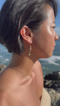 Load and play video in Gallery viewer, Crystal Droplet Festival Threader earrings
