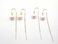 Load image into Gallery viewer, The Hope Baroque Pearl threader earrings
