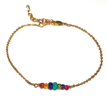 Load image into Gallery viewer, Chakra Stones Rainbow bracelet
