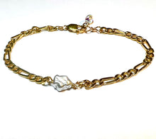 Load image into Gallery viewer, Keshi Pearl Figaro Chain bracelet
