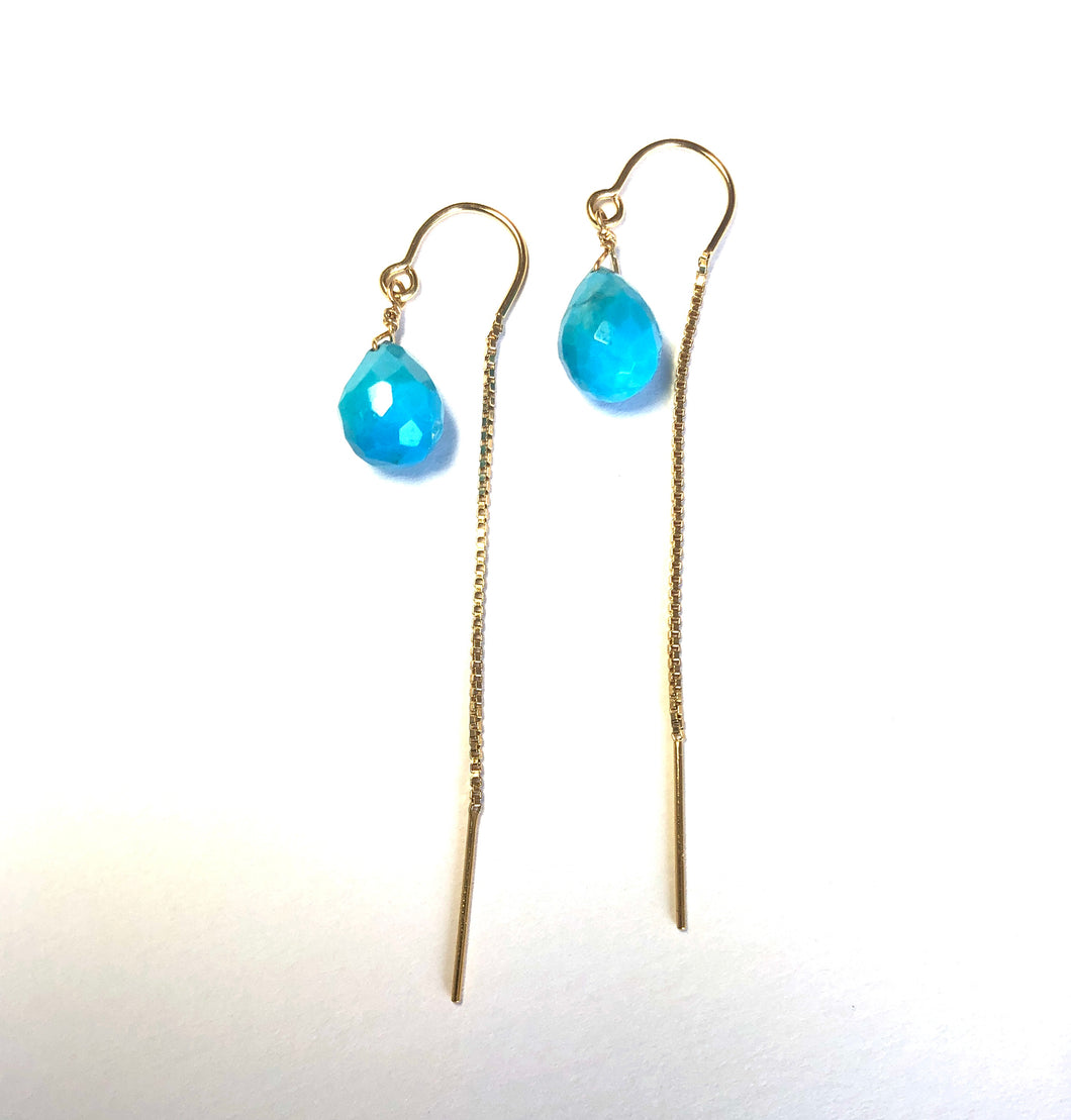 Turquoise threader earrings