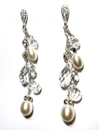 Lana chandelier trio earrings(crystal, rhinestone & pearl)