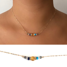 Load image into Gallery viewer, Citrine, labradorite, moonstone necklace
