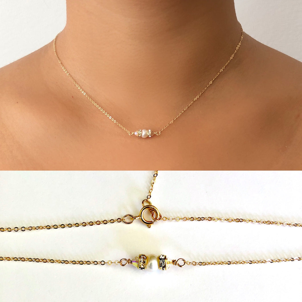Lindsay Pearl choker necklace