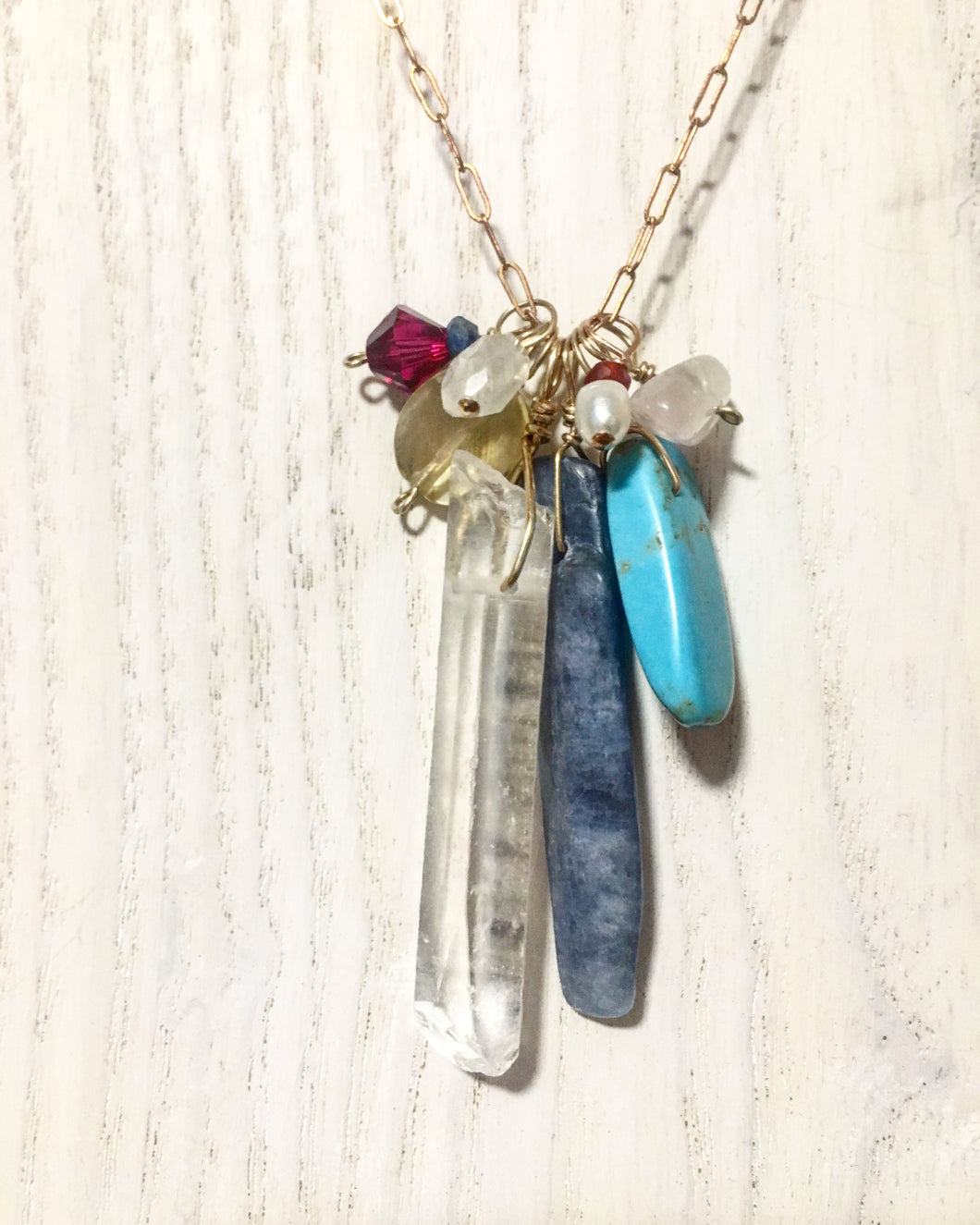 Yogi Healing Crystals long necklace