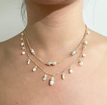 Load image into Gallery viewer, The Sherry double strand pearl and opal Necklace
