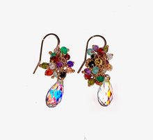 Load image into Gallery viewer, Crystal Drop Festival Threader earrings
