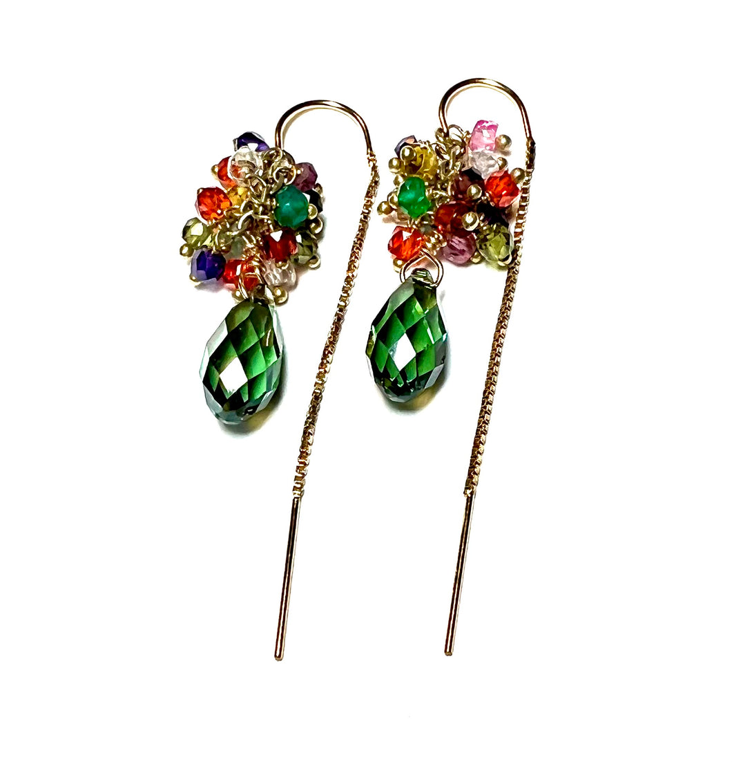 Crystal Drop Festival Threader earrings