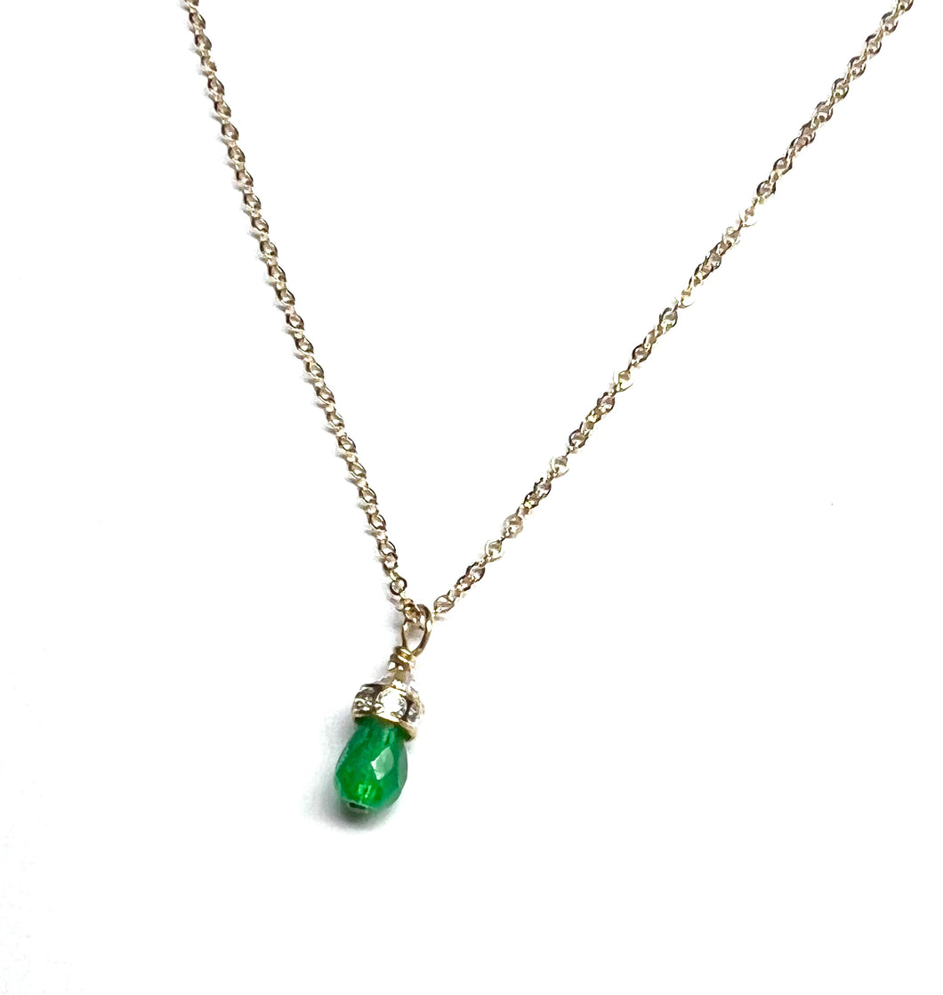 Jade Sparkle dainty necklace