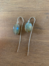 Load image into Gallery viewer, Labradorite thread earrings
