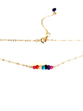 Load image into Gallery viewer, Chakra Stones Rainbow choker necklace
