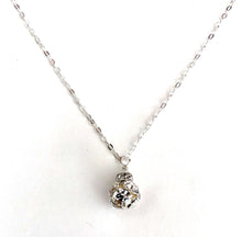 Load image into Gallery viewer, Sterling Silver Swarovski crystal rhinestone necklace made by hand.  Available in Sterling Silver or 14K gold fill.  Measures 16”  in length. Hypoallergenic.  Quality crafted to last using only high quality materials and closed jump rings. 
