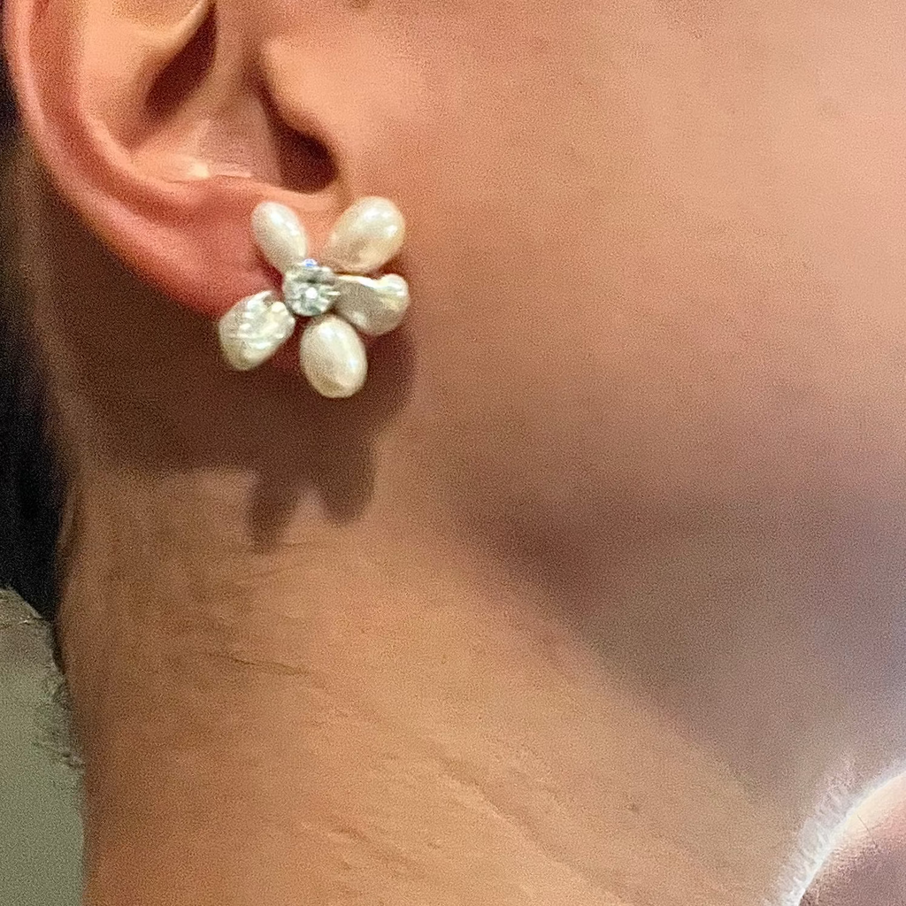 Pearl Flower Earrings | Hair Pins