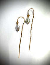 Load image into Gallery viewer, Keshi Pearl threader earrings
