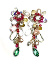 Load image into Gallery viewer, Garden of Shimmer Long Flower earrings
